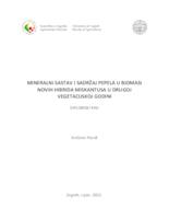 prikaz prve stranice dokumenta Mineralni sastav i sadržaj pepela u biomasi novih hibrida miskantusa u drugoj vegetacijskoj godini