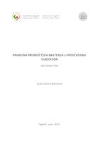 prikaz prve stranice dokumenta Primjena probiotičkih bakterija u proizvodnji sladoleda
