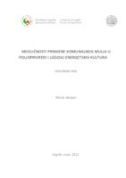 prikaz prve stranice dokumenta Mogućnosti primjene komunalnog mulja u poljoprivredi i uzgoju energetskih kultura