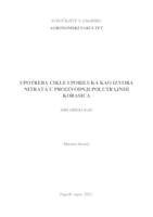prikaz prve stranice dokumenta Upotreba cikle i poriluka kao izvora nitrata u proizvodnji polutrajnih kobasica