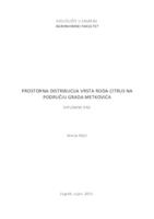 prikaz prve stranice dokumenta Prostorna distribucija vrsta roda Citrus na području grada Metkovića