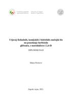 prikaz prve stranice dokumenta Utjecaj fizikalnih, kemijskih i bioloških značajki tla  na ponašanje herbicida glifosata, s-metolaklora i 2,4-D