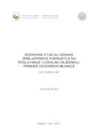 prikaz prve stranice dokumenta Očekivani utjecaj oznake zemljopisnog podrijetla na poslovanje i lokalnu zajednicu: primjer Zagorskih mlinaca