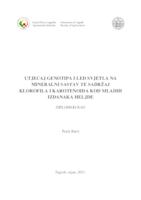 prikaz prve stranice dokumenta Utjecaj genotipa i LED svjetla na mineralni sastav te sadržaj klorofila i karotenoida kod mladih izdanaka heljde