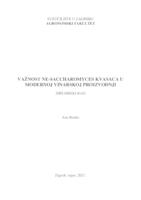 prikaz prve stranice dokumenta Važnost ne-Saccharomyces kvasca u modernoj vinarskoj proizvodnji