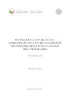 prikaz prve stranice dokumenta Poteškoće u zadovoljavanju administrativnih zahtjeva suvremene poljoprivredne politike za starije poljoprivrednike