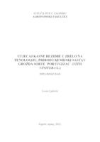 prikaz prve stranice dokumenta Utjecaj kasne rezidbe u zrelo na fenologiju, prirod i kemijski sastav grožđa sorte 'Portugizac' (Vitis vinifera L.)