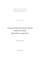 prikaz prve stranice dokumenta Utjecaj roka žetve na prinos kineskog šaša (Miscanthus x giganteus)