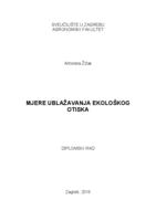 prikaz prve stranice dokumenta Mjere ublažavanja ekološkog otiska