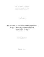 prikaz prve stranice dokumenta Morfološke i fiziološke razlike populacija dagnji (Mytilus galloprovincialis, Lamarck, 1819)