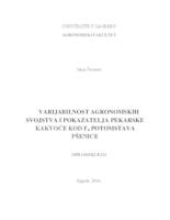 prikaz prve stranice dokumenta Varijabilnost agronomskih svojstva i pokazatelja pekarske kakvoće kod F4 potomstava pšenice