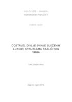 prikaz prve stranice dokumenta Odstrjel divlje svinje složenim lukom i strijelama različitog vrha