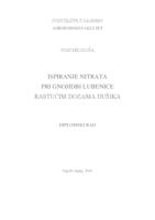 prikaz prve stranice dokumenta Ispiranje nitrata pri gnojidbi lubenice rastućim dozama dušika