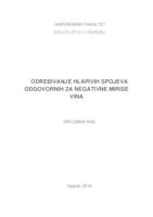 prikaz prve stranice dokumenta Određivanje hlapivih spojeva odgovornih za negativne mirise vina