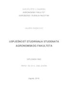 prikaz prve stranice dokumenta Uspješnost studiranja studenata Agronomskog fakulteta