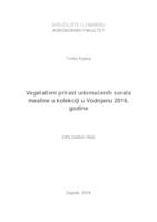 prikaz prve stranice dokumenta Vegetativni prirast udomaćenih sorata masline u kolekciji u Vodnjanu 2016. godine
