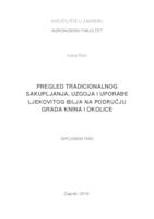 prikaz prve stranice dokumenta Pregled tradicionalnog sakupljanja, uzgoja i uporabe ljekovitog bilja na području grada Knina i okolice