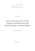 prikaz prve stranice dokumenta Kvalitativna svojstva cvatova gerbera tretirana različitim temperaturama i načinima sušenja