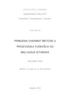 prikaz prve stranice dokumenta Primjena Charmat metode u proizvodnji pjenušca od Malvazije istarske