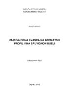 prikaz prve stranice dokumenta Utjecaj soja kvasca na aromatski profil vina Sauvignon bijeli