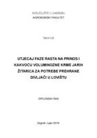 prikaz prve stranice dokumenta Utjecaj faze rasta na prinos i kakvoću voluminozne krme jarih žitarica za potrebe prehrane divljači u lovištu