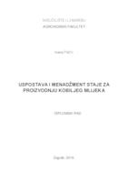 prikaz prve stranice dokumenta Uspostava i menadžment staje za proizvodnju kobiljeg mlijeka