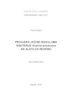 prikaz prve stranice dokumenta Provjera jačine inokuluma bakterije Erwinia amylovora na alatu za rezidbu