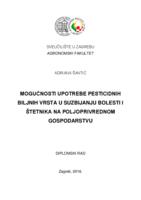 prikaz prve stranice dokumenta Mogućnosti upotrebe pesticidnih biljnih vrsta u suzbijanju bolesti i štetnika na poljoprivrednom gospodarstvu