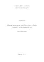 prikaz prve stranice dokumenta Utjecaj sezone na sadržaj ureje u mlijeku Holstein i simentalskih krava
