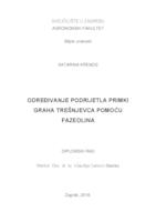 prikaz prve stranice dokumenta Određivanje podrijetla primki graha trešnjevca pomoću fazeolina