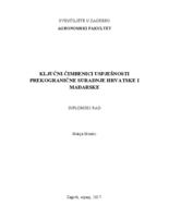 prikaz prve stranice dokumenta Ključni čimbenici uspješnosti prekogranične suradnje Hrvatske i Mađarske