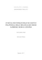 prikaz prve stranice dokumenta Utjecaj navodnjavanja na sastav polifenola male molekulske mase sjemenki bobica grožđa