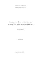prikaz prve stranice dokumenta Obilježja i značenje malih i srednjh poduzeća za hrvatsko gospodarstvo
