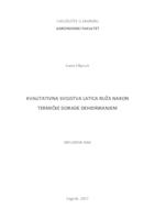 prikaz prve stranice dokumenta Kvalitativna svojstva latica ruža nakon termičke dorade dehidriranjem