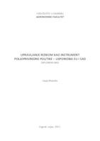 prikaz prve stranice dokumenta Upravljanje rizikom kao instrument poljoprivredne politike - usporedba EU i SAD