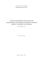 prikaz prve stranice dokumenta Utjecaj djelomične defolijacije na uvometrijske i mehaničke vrijednosti sorata Merlot i Cabernet sauvignon