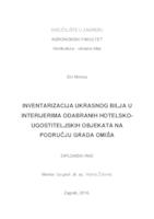 prikaz prve stranice dokumenta Inventarizacija ukrasnog bilja u interijerima odabranih hotelsko-ugostiteljskih objekta na području grada Omiša