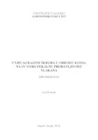 prikaz prve stranice dokumenta Utjecaj razine škroba u obroku konja na in vitro fekalnu probavljivost vlakana