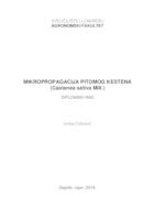 prikaz prve stranice dokumenta Mikropropagacija pitomog kestena (Castanea sativa Mill.)