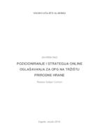 prikaz prve stranice dokumenta POZICIONIRANJE I STRATEGIJA ONLINE OGLAŠAVANJA ZA OPG NA TRŽIŠTU PRIRODNE HRANE