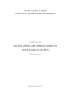 prikaz prve stranice dokumenta IZRADA VIŠEPLATFORMSKE MOBILNE APLIKACIJE ZRĆE INFO