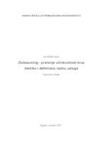 prikaz prve stranice dokumenta Outsourcing - praćenje učinkovitosti kroz metriku i definiranu razinu usluge