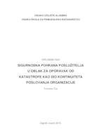 prikaz prve stranice dokumenta SIGURNOSNA POHRANA POSLUŽITELJA U OBLAK ZA OPORAVAK OD KATASTROFE KAO DIO KONTINUITETA POSLOVANJA ORGANIZACIJE