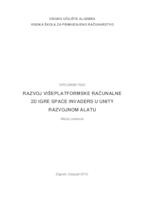 prikaz prve stranice dokumenta RAZVOJ VIŠEPLATFORMSKE RAČUNALNE 2D IGRE SPACE INVADERS U UNITY RAZVOJNOM ALATU