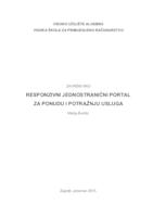 prikaz prve stranice dokumenta RESPONZIVNI JEDNOSTRANIČNI PORTAL ZA PONUDU I POTRAŢNJU USLUGA