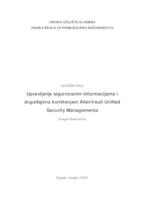 prikaz prve stranice dokumenta Upravljanje sigurnosnim informacijama i događajima korištenjem AlienVault Unified Security Managementa