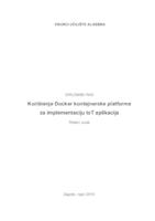 prikaz prve stranice dokumenta Korištenje Docker kontejnerske platforme za implementaciju IoT aplikacija