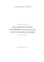 prikaz prve stranice dokumenta DIGITALIZATION OF PUBLIC PROCUREMENT (e-procurement) AS ACTIVATOR IN DIGITAL ECONOMY