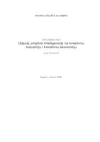 prikaz prve stranice dokumenta UTJECAJ UMJETNE INTELIGENCIJE NA KREATIVNU INDUSTRIJU I KREATIVNU EKONOMIJU 