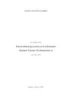 prikaz prve stranice dokumenta AUTOMATIZACIJA POSLOVA KORIŠTENJEM SYSTEM CENTER ORCHESTRATOR-A 